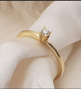 Dahlia Dainty Engagement Ring
