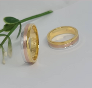 Haven Tri Color Wedding Ring