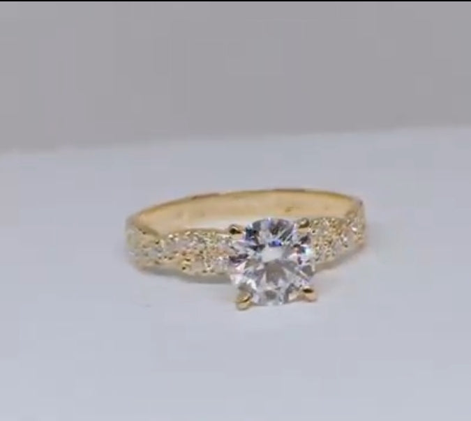 Yellow Gold Engagement Ring – Via's Handcrafted Jewels