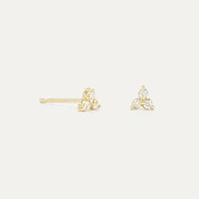 Load image into Gallery viewer, Tina Three Stone Earrings